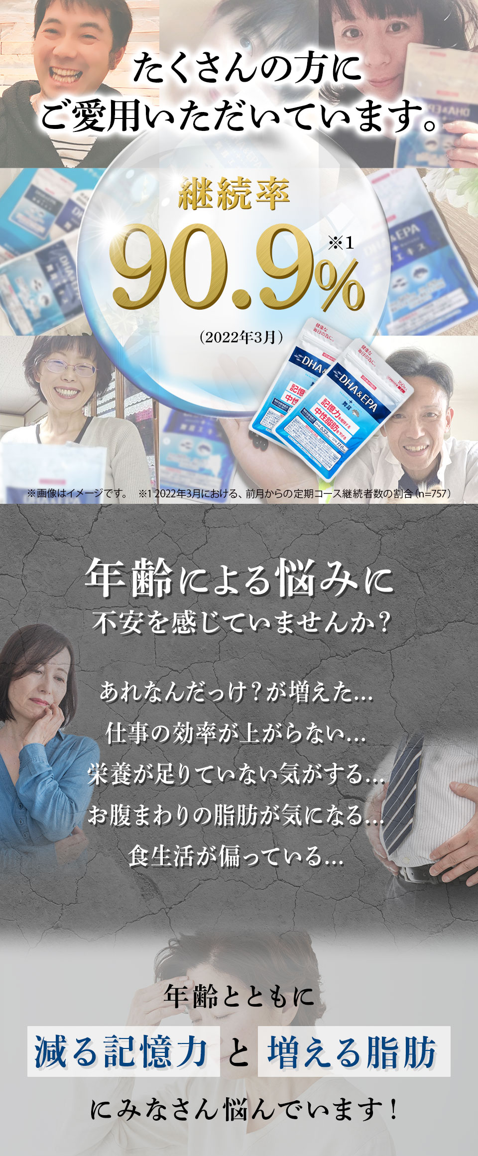 たくさんの方にご愛用いただいています。継続率90.9％